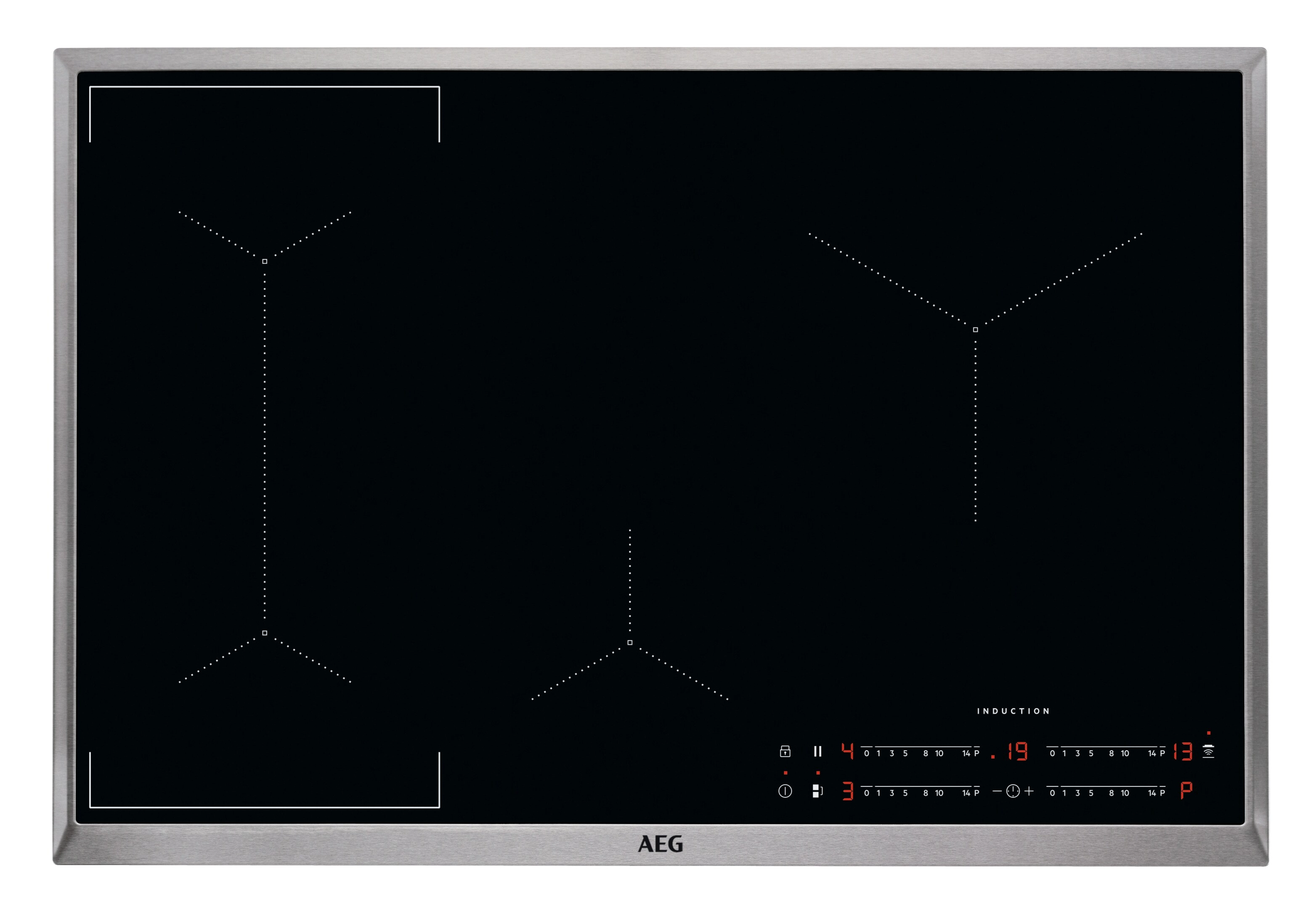 AEG 6000 Flex / Autarkes Induktionskochfeld / Hob²Hood / 80 cm I84KV443XB