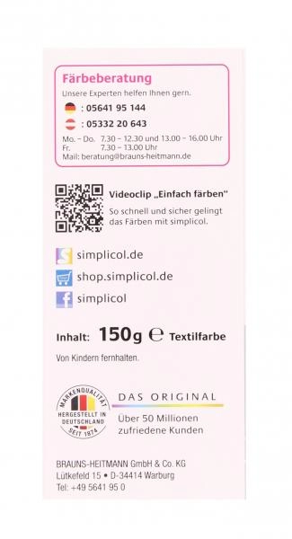 Simplicol Textilfarbe expert Mitternacht-Schwarz