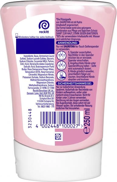 Sagrotan No-Touch Hygiene Seife Hydra Care Cashmere & Rose Duft