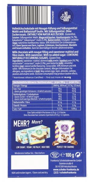 Frankonia No Sugar Added Nougat Schokolade