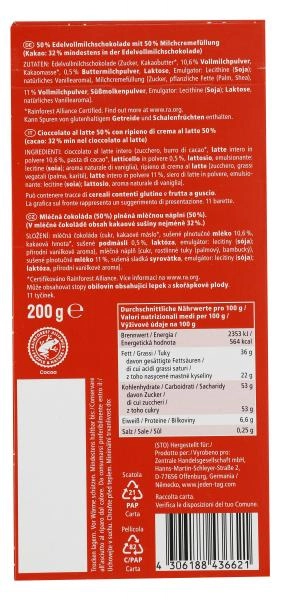Jeden Tag Schoko-Milch-Riegel