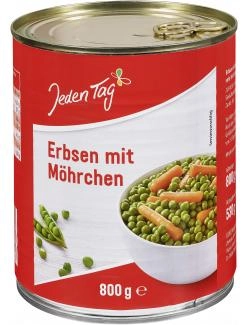 Jeden Tag Erbsen mit Möhren sehr fein