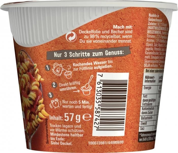 Maggi 5 Minuten Terrine Gulaschtopf ungarischer Art
