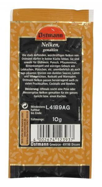 Ostmann Nelken gemahlen