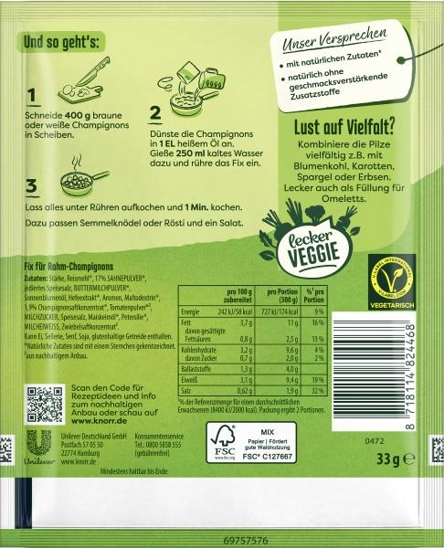 Knorr Fix Rahm-Champignons