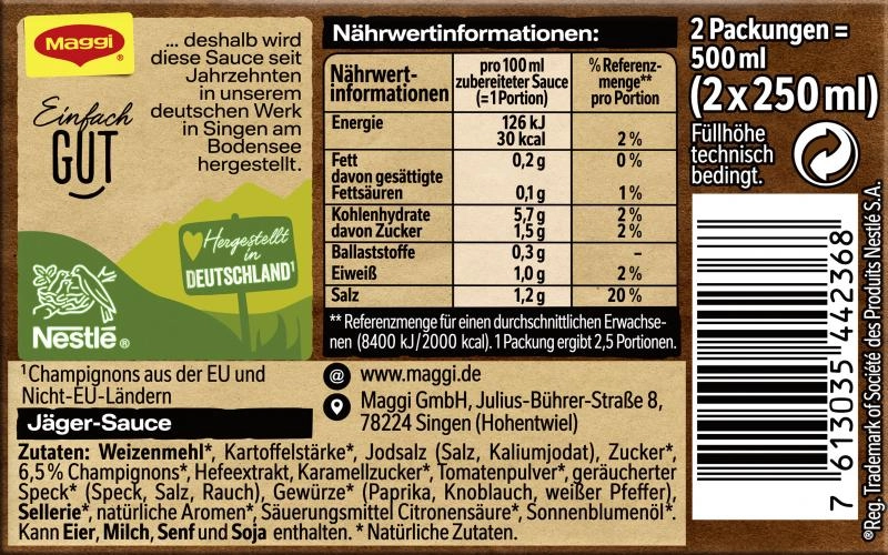 Maggi Jäger Sauce