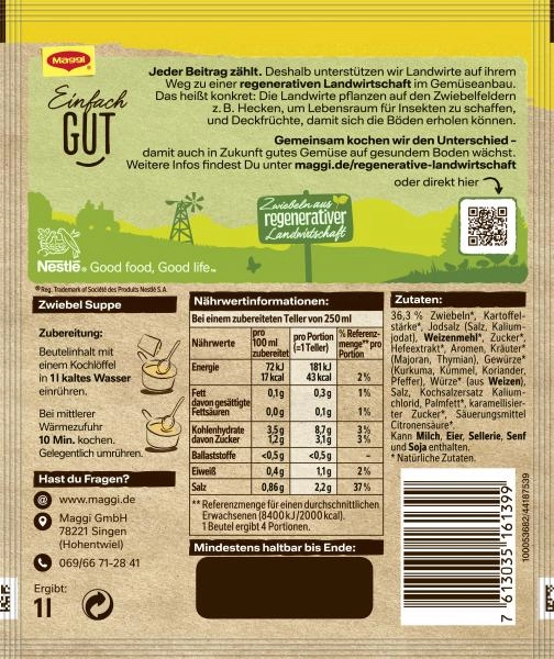 Maggi Guten Appetit Zwiebel Suppe