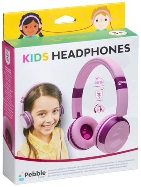 Pebble Gear - KIDS HEADPHONES, Kinder-Kopfhörer, Stereo, pink