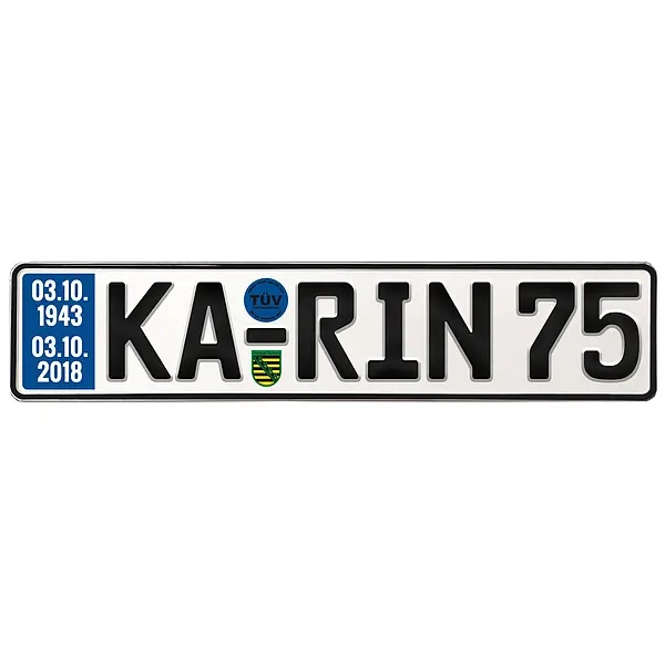 Geschenk zum 75. Geburtstag - Schild mit TÜV