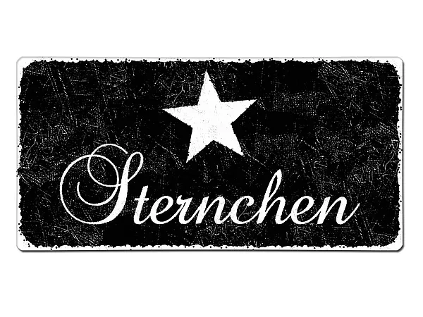 Black Vintage Schild mit Wunschtext im Format 20 x 10 cm schwarz