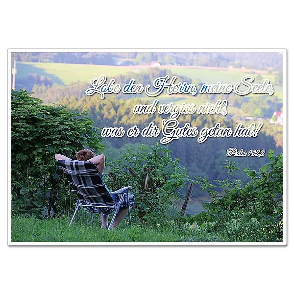 Schild mit Bibelvers "Lobe den Herrn, meine Seele" - viele Größen erhältlich