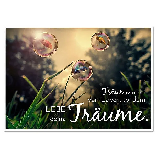 Schild mit Spruch "Lebe deine Träume" - A4