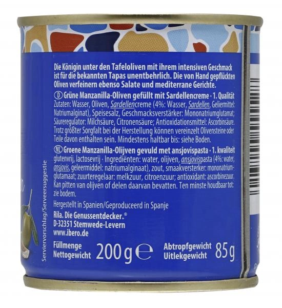 Ibero Spanische Manzanilla-Oliven mit Sardellencreme