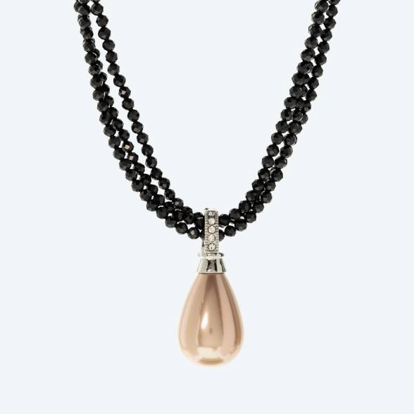 Anhänger Muschelkernperle mit Spinell Collier
