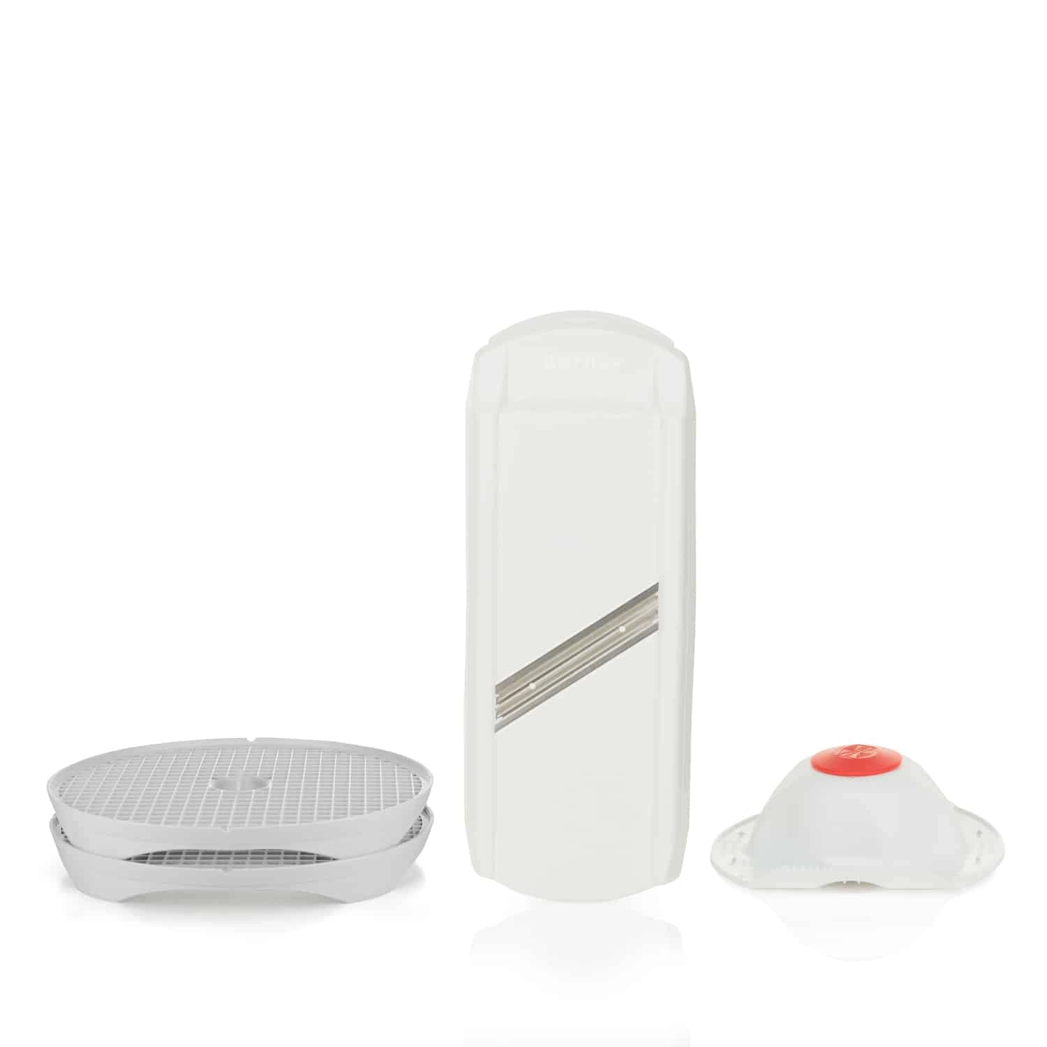 Börner Crispymaker Set mit Scheibenschneider und Fruchthalter - Weiß