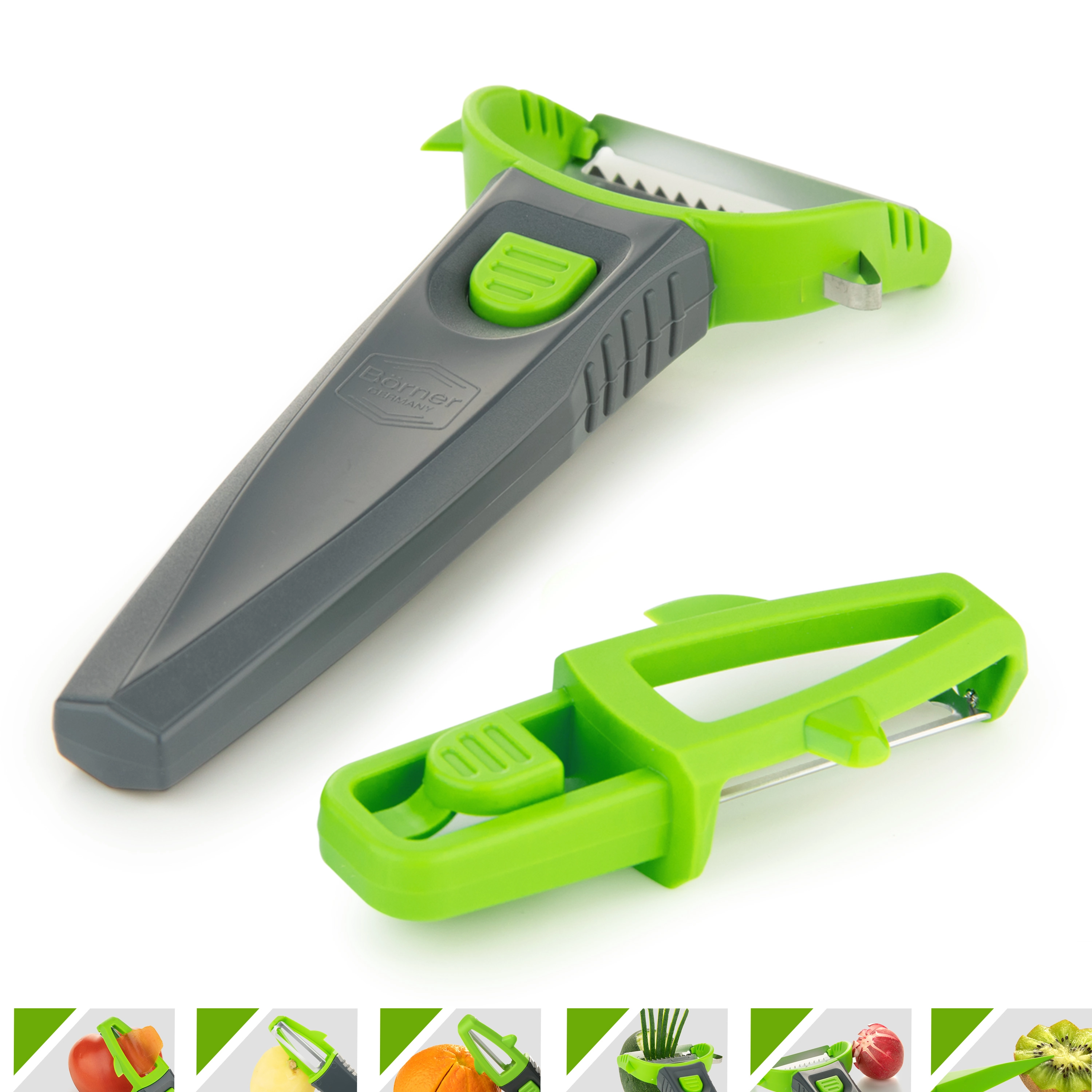 Börner Multi Peeler 3er Set - Grün/Grau