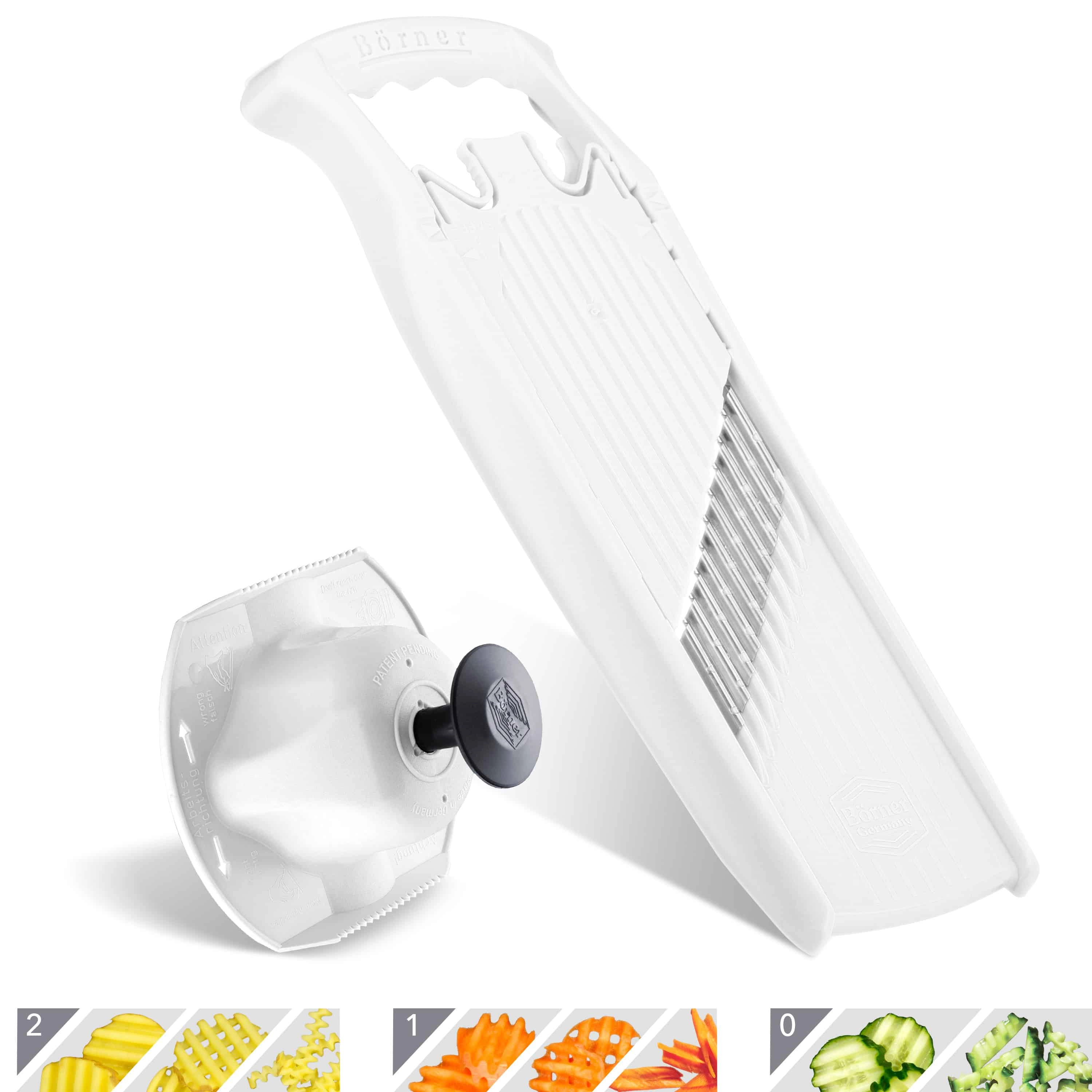 Börner Welle Waffel Powerline - mit Fruchthalter - Weiß