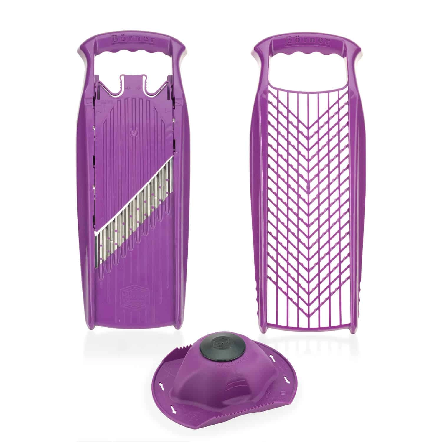 Börner Reibe und Welle-Waffel PowerLine - mit Fruchthalter - Lila
