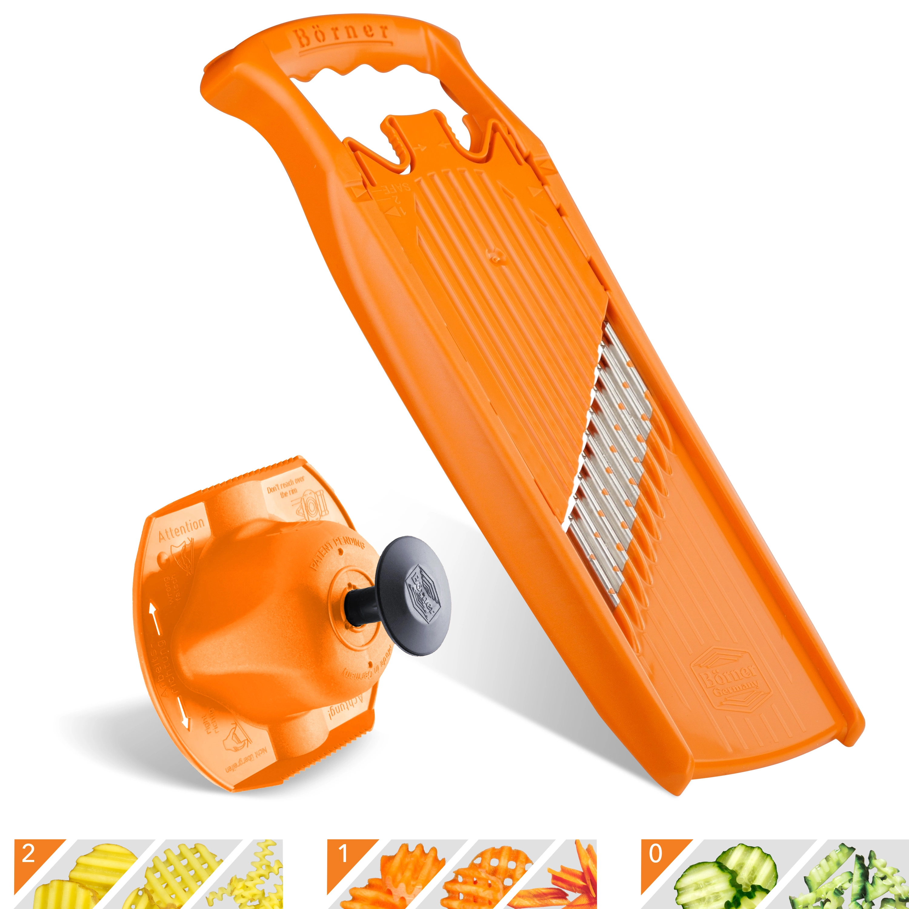 Börner Welle Waffel Powerline - mit Fruchthalter - Orange