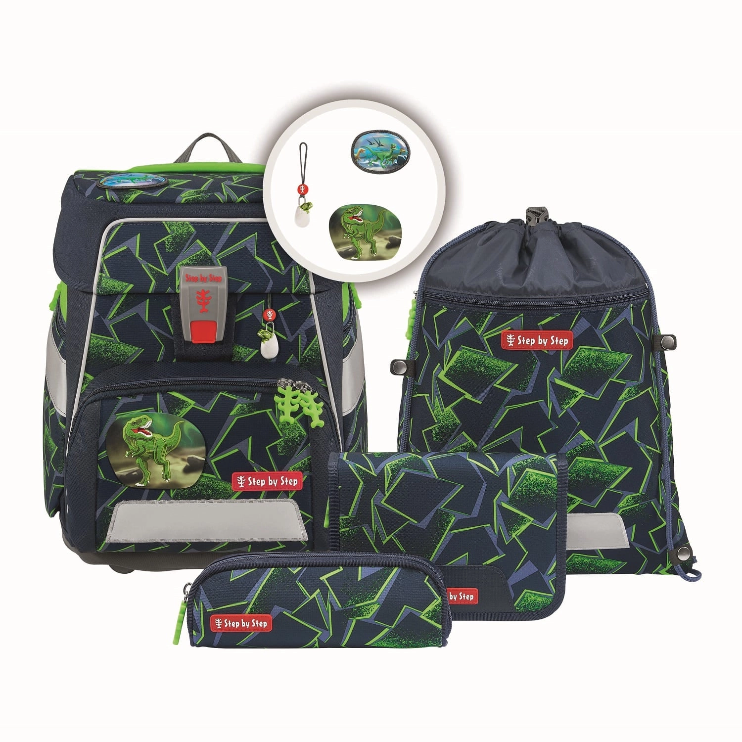 Schulranzen-Set SPACE Wild T-Rex Taro 5-teilig