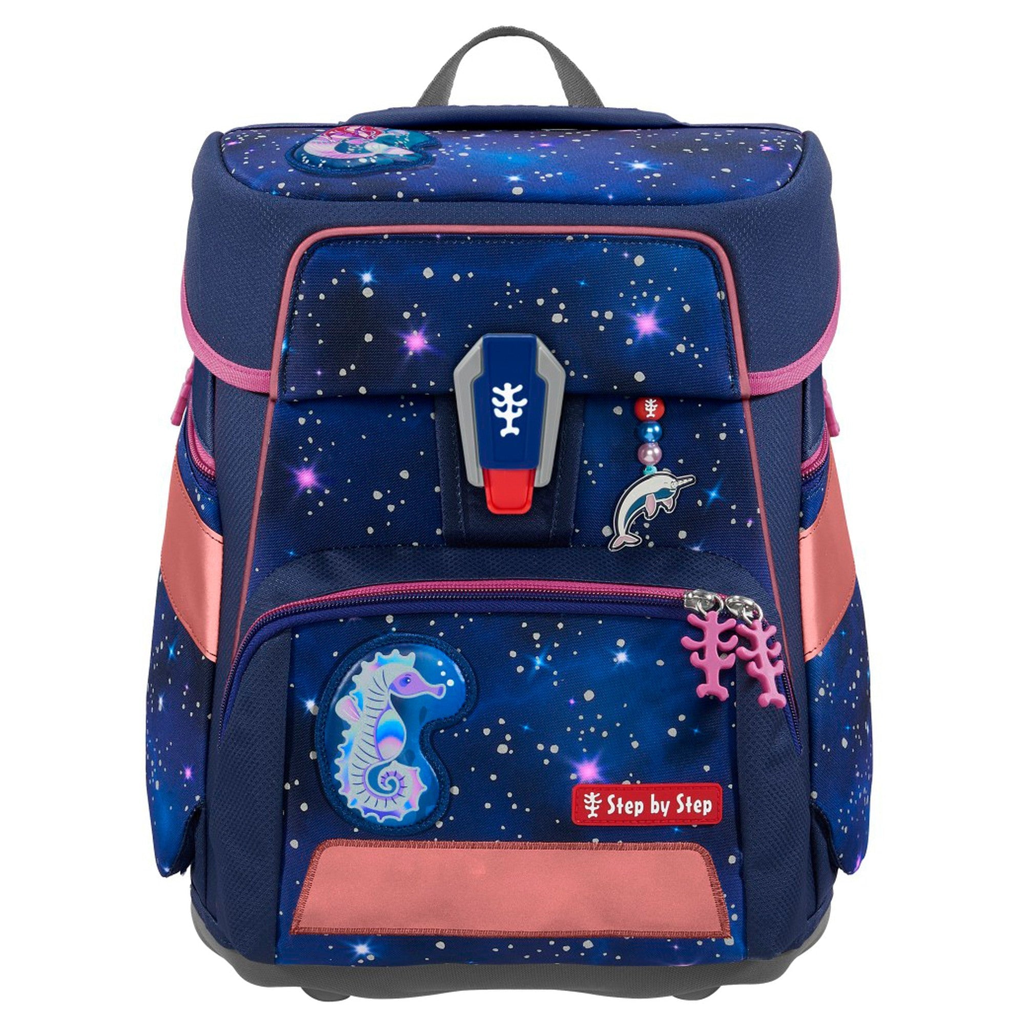 Schulranzen-Set SPACE REFLECT Star Seahorse Zoe 5-teilig