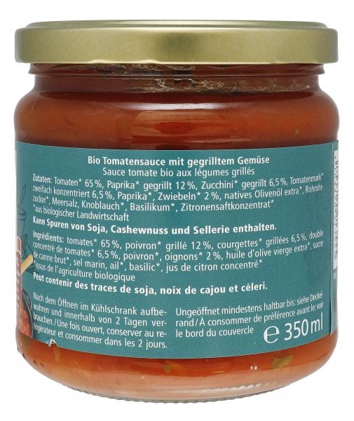 Alnatura Tomatensauce Gegrilltes Gemüse