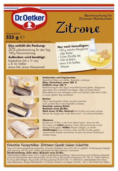 Dr. Oetker Zitronen Kuchen