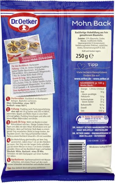 Dr. Oetker Mohn Back