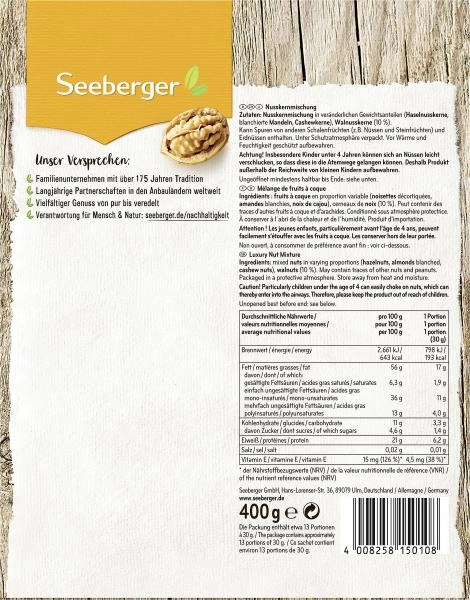 Seeberger Nusskernmischung ohne Rosinen
