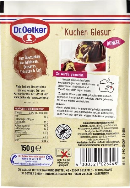 Dr. Oetker Kuchenglasur Dunkel