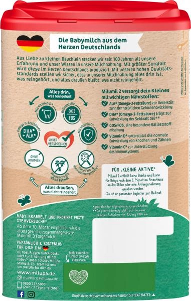 Milupa Milumil 2 Folgemilch nach dem 6. Monat