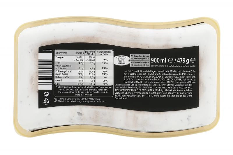 Mövenpick Eis Stracciatella Familienpackung