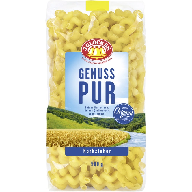 3 Glocken Genuss Pur Nudeln Korkzieher 500G