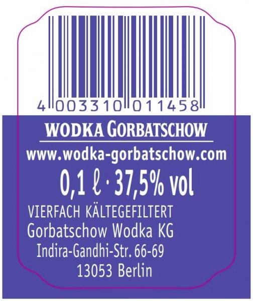 Wodka Gorbatschow 0,1L
