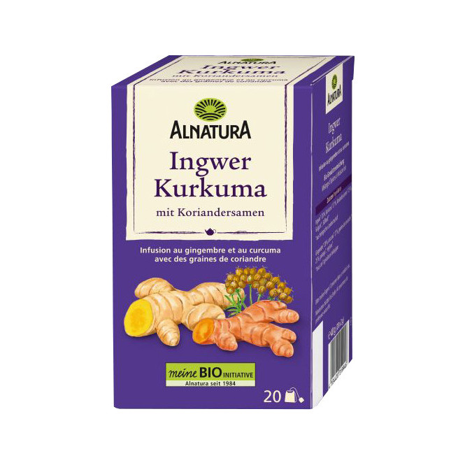 Alnatura Bio Ingwer Kurkuma Tee mit Koriandersamen 20ST 40G