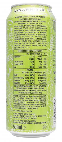 Monster Energydrink Ultra Paradise Zero Zucker 0,5L