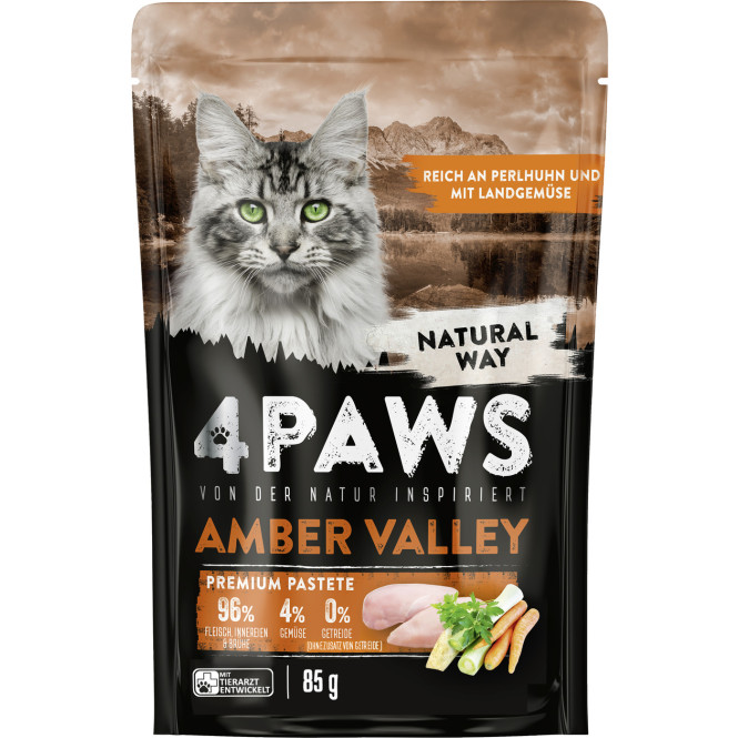 4Paws Amber Valley Perlhuhn & Landgemüse 85G