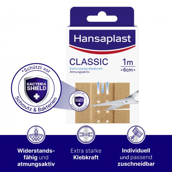 Hansaplast Classic 1mx6cm 10ST