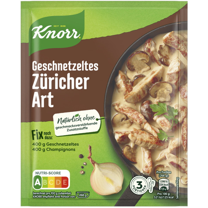 Knorr Fix Geschnetzeltes Züricher Art 54G