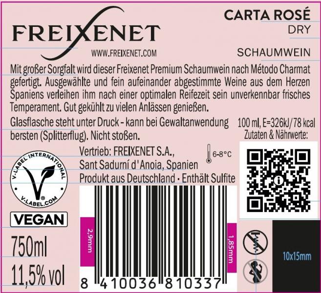 Freixenet Carta Rose Dry 0,75L