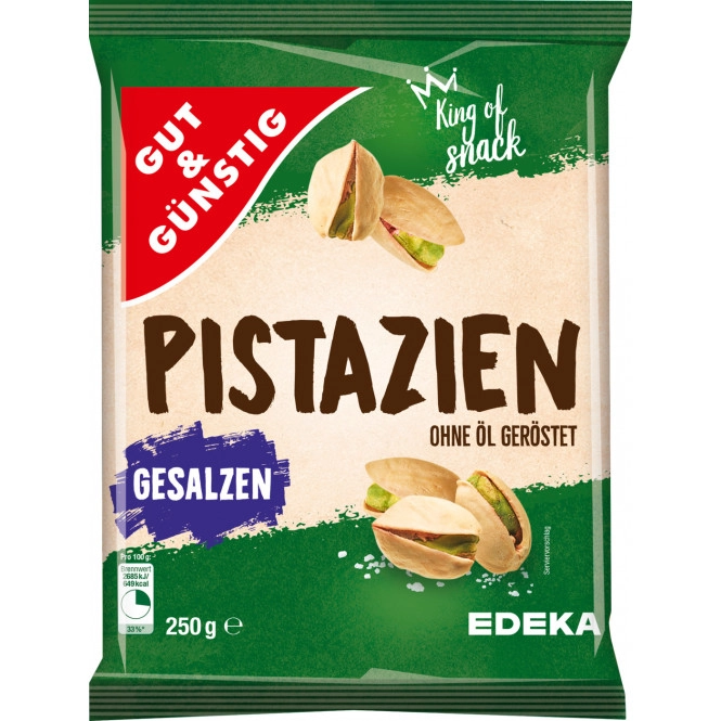 Gut & Günstig Pistazien geröstet & gesalzen 250G