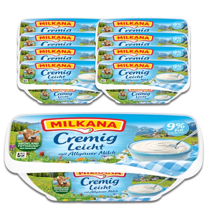 Milkana Frischeschale Cremig Leicht 8x190G