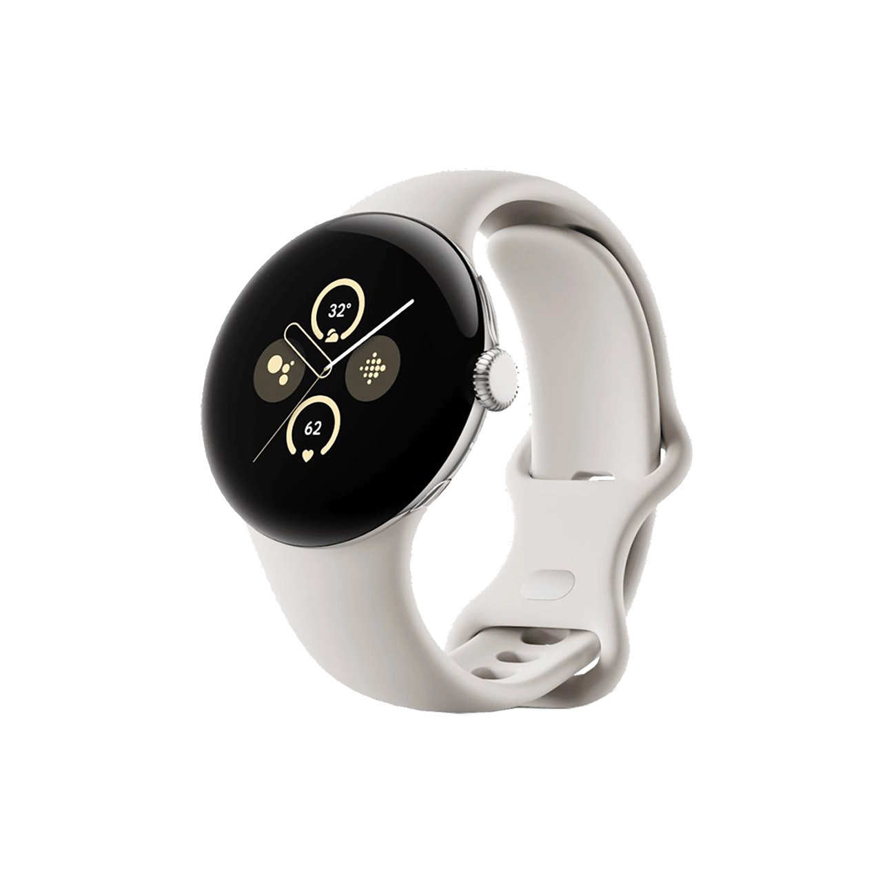 Google Pixel Watch 2 WiFi-silber porclain| Smartwatch | Schlafverhalten | AMOLED - 320 ppi | Wear OS 4.0 by Google | 32 GB | 294 mAh Akku | 5 ATM Wasserbeständigkeit