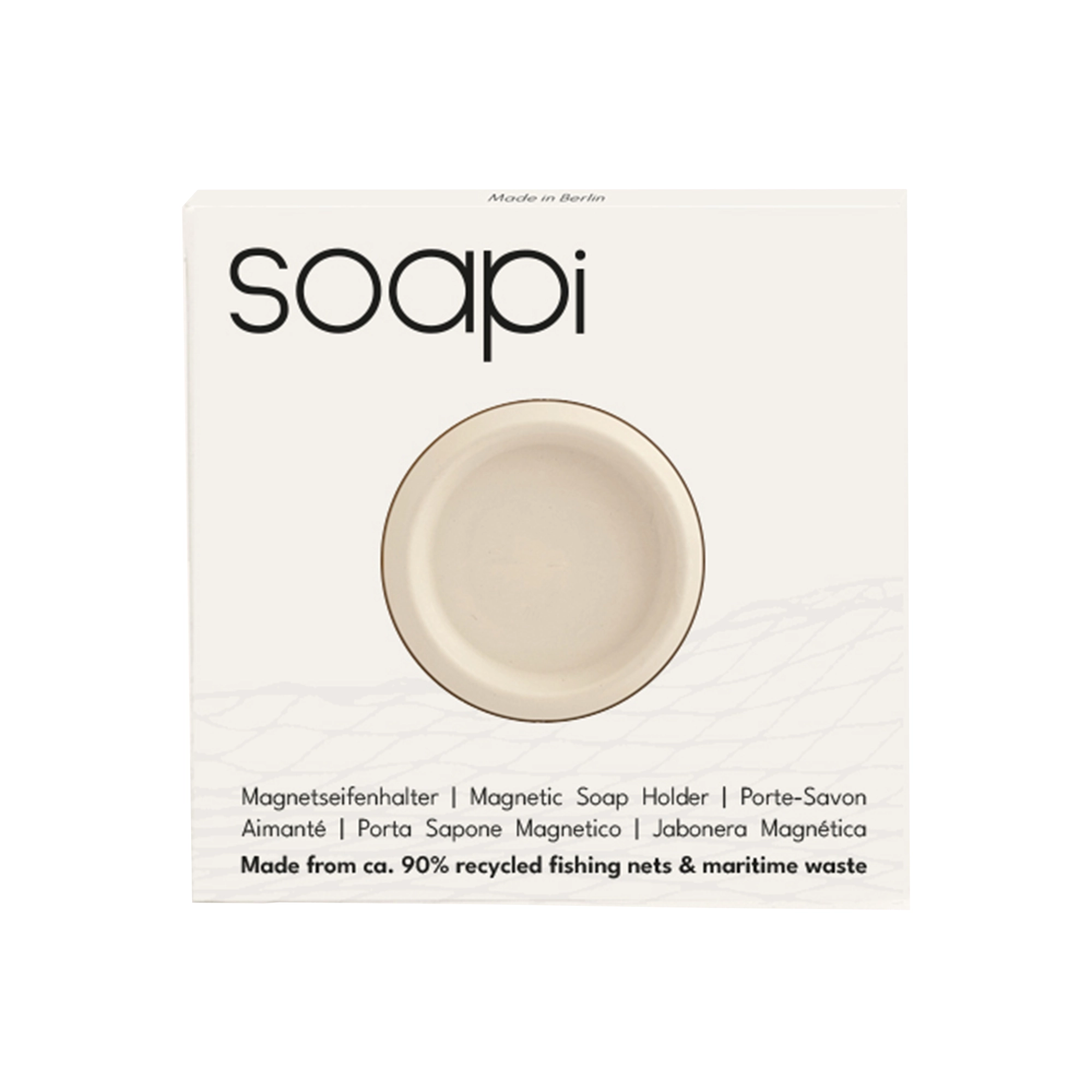 Soapi Seifenhalter Magnet recycelt aus Fischernetzen für Küche und Bad