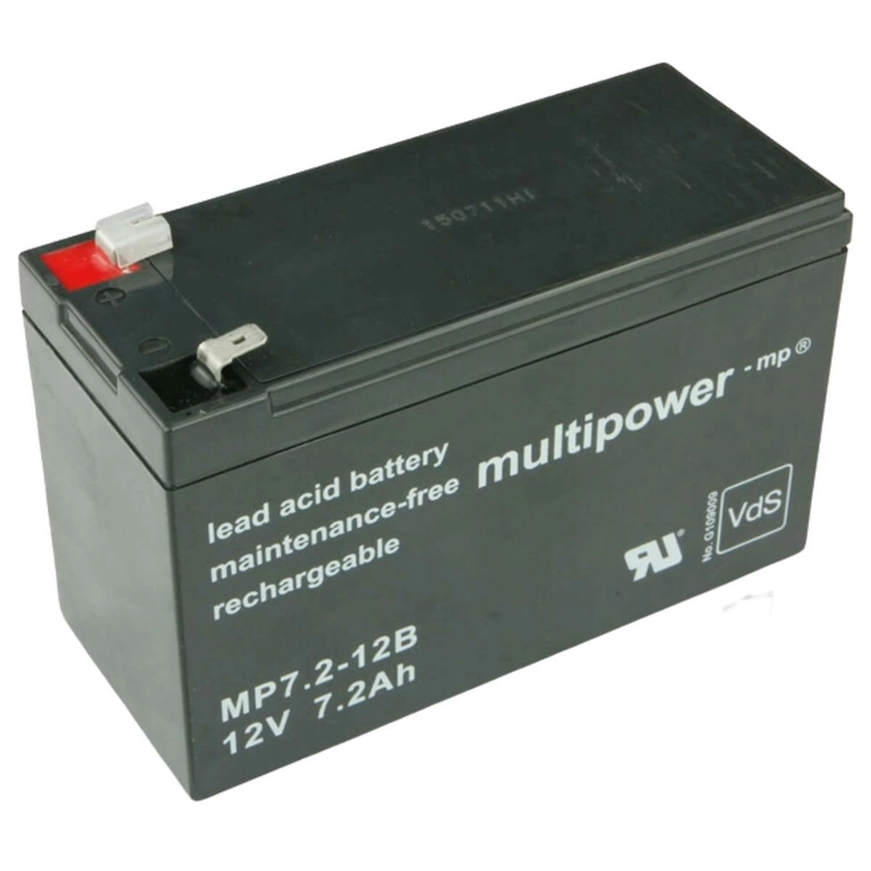 multipower MP7,2-12B 12V 7,2Ah Bleiakku mit VdS-Zertifizierung