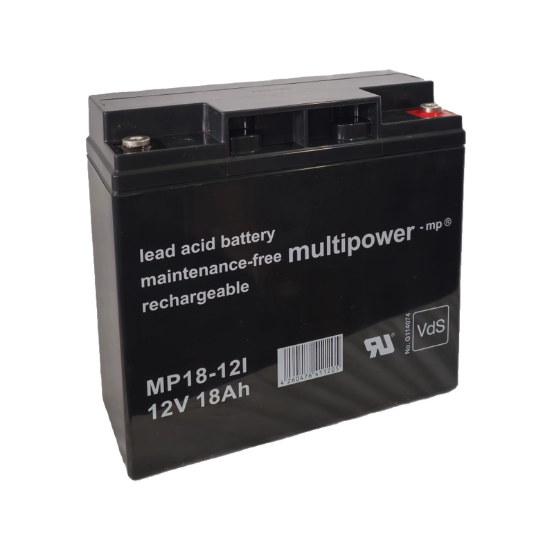 multipower MP18-12i 12V 18Ah Bleiakku mit VdS-Zertifizierung
