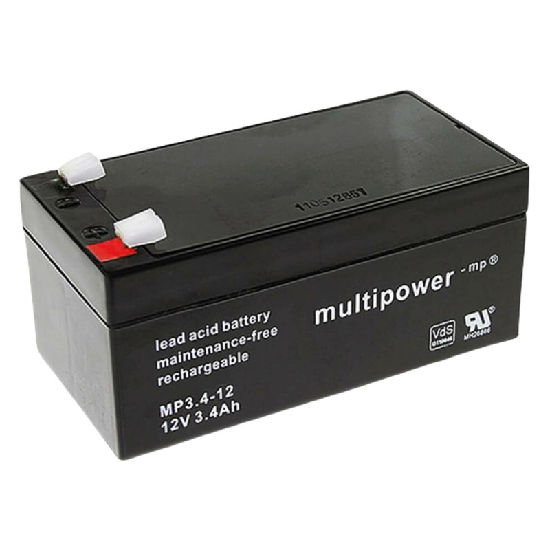 multipower MP3,4-12 12V 3,4Ah Bleiakku mit VdS-Zertifizierung