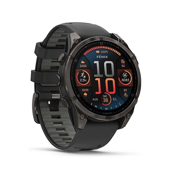 Garmin fenix® 8 AMOLED Saphir mit Silikonarmband Ref. 010-02904-21 - Multisport GPS Smartwatch