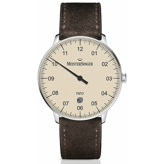 Neo Plus NE 403 von Meistersinger die Einzeigeruhr mit Datum und Automatikwerk