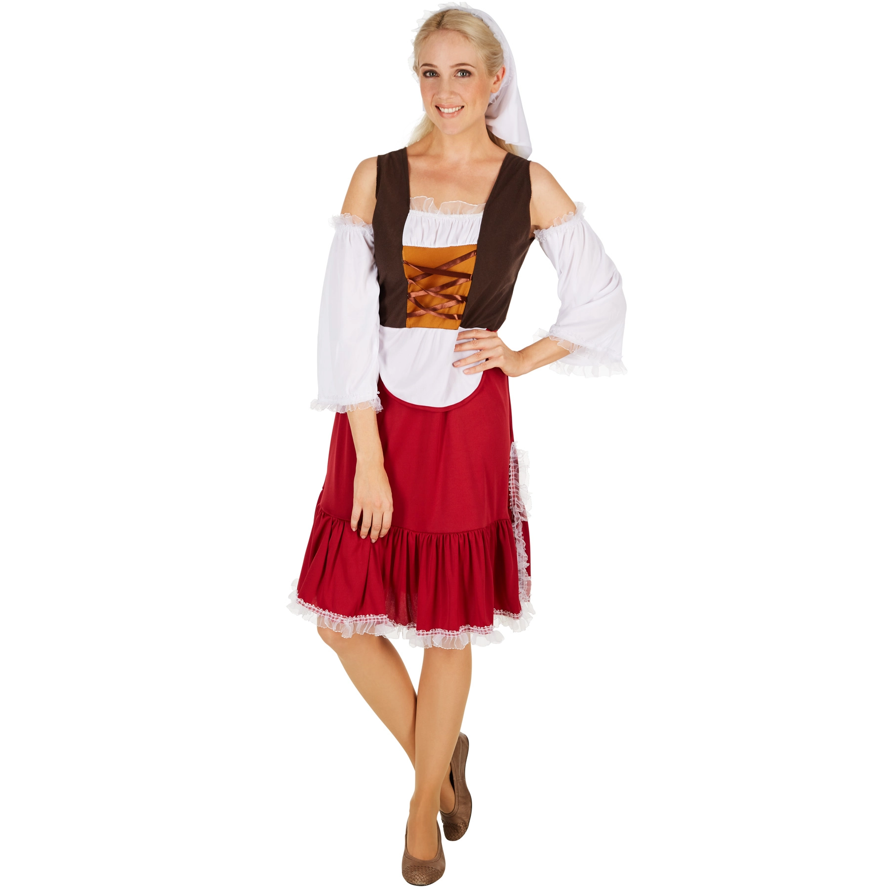 Frauenkostüm Mittelalter Magd - XXL